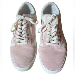 Vans Angie Marie Wafflecup BMX pink suede & off white low top sneakers Sz. 10.5